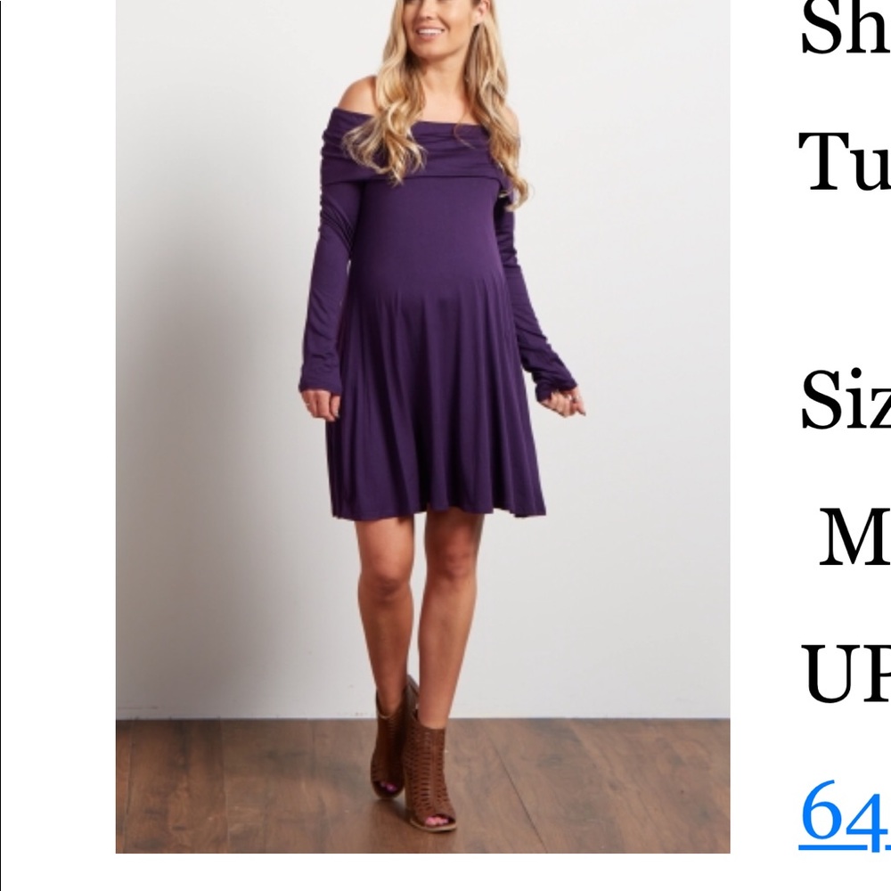 Pinkblush off the shoulder maternity dress